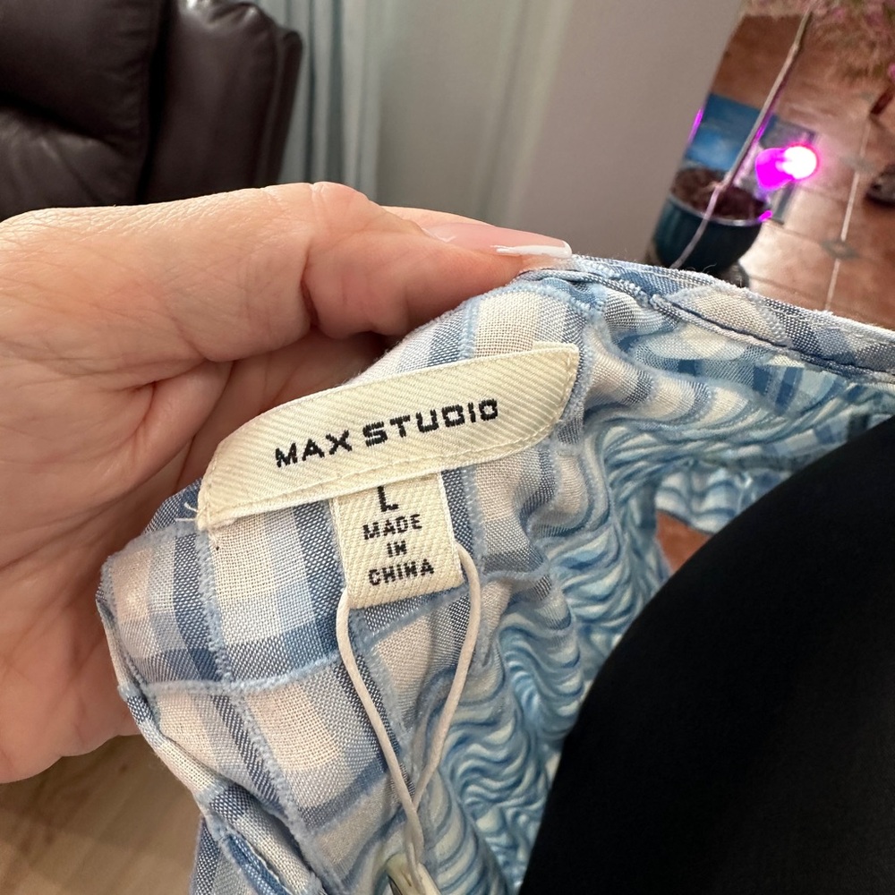Max studio cute Blue and White Checkered Dress - Picture 5 of 5